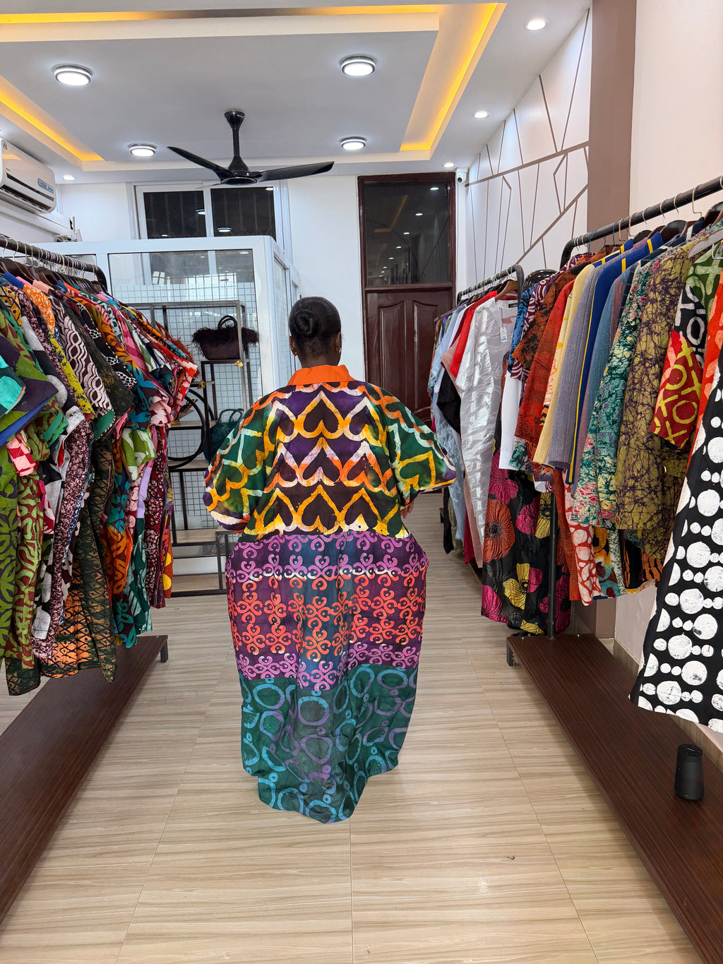 Sika Boubou Maxi Patchwork with ASOKE Details
