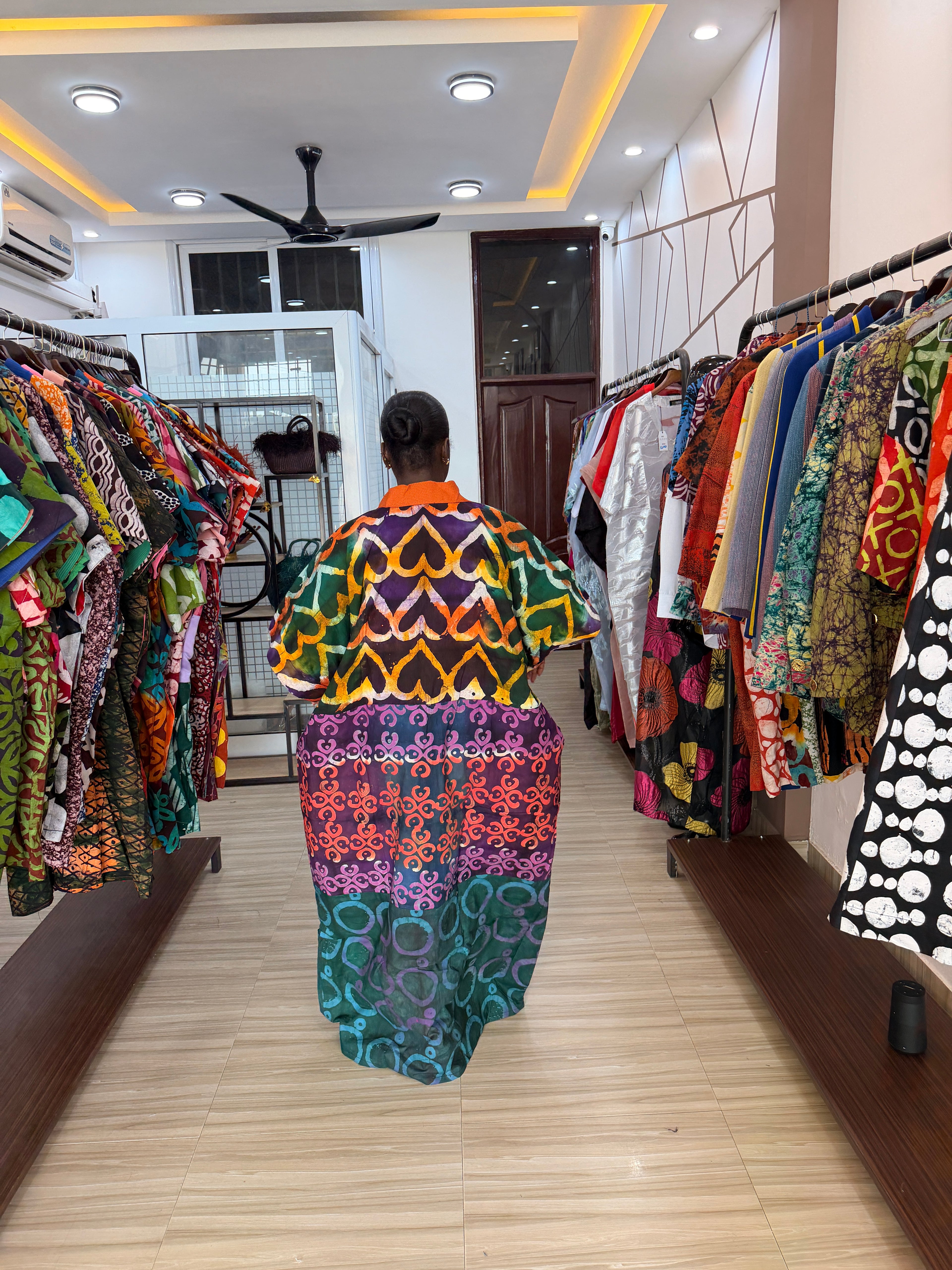 Sika Boubou Maxi Patchwork with ASOKE Details