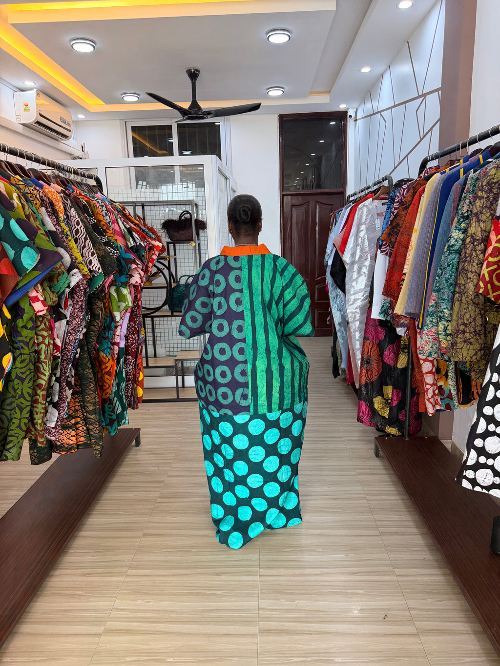 Sika Boubou Maxi Patchwork with ASOKE Details