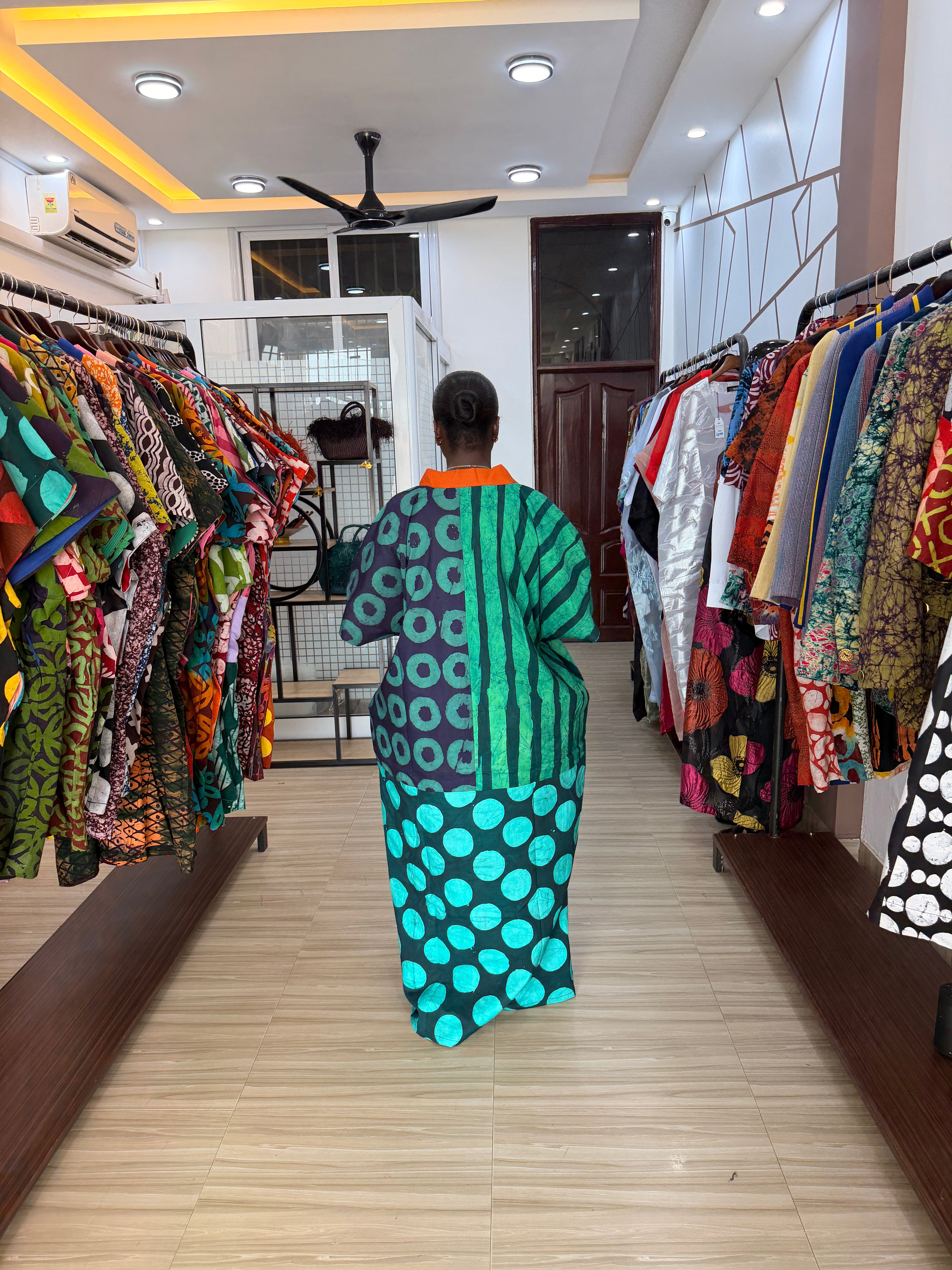 Sika Boubou Maxi Patchwork with ASOKE Details